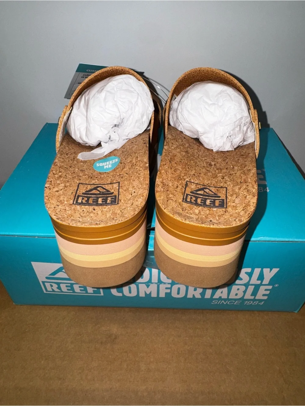 REEF Cushion Vista Higher Platform Sandals – Women’s 8 – Natural – NWT CJ0655